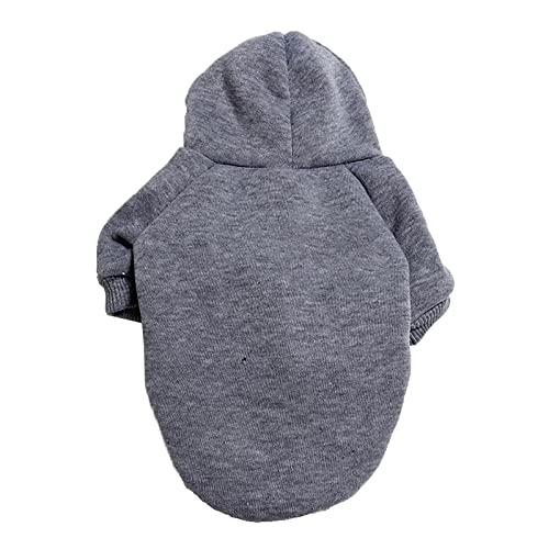 Einfarbige Hundekleidung Haustierkleidung Kleidung Pullover Frühling Herbst Winter Kleiner Mittelgroßer Hund Hundepullover Hunde Fahrradanhänger Und (Grey, M) von Generic