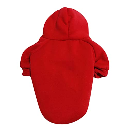 Einfarbige Hundekleidung Haustierkleidung Kleidung Pullover Frühling Herbst Winter Kleiner Mittelgroßer Hund Hundepullover Hunde Fahrradanhänger Und (Red, 4XL) von Generic