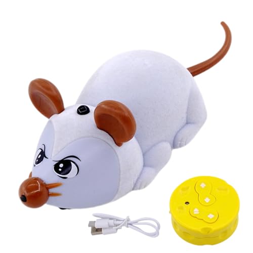 Elektrisches Katzenmausspielzeug – ferngesteuerte Spielzeugmäuse – ferngesteuerte Maus für das Katzentraining | Gag Joke Haustier-Interaktionsspielzeug zur Reduzierung von Langeweile auf der Terrasse von Generic