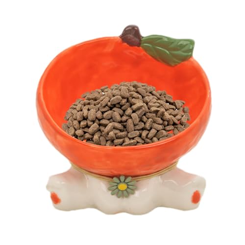 Erdbeer-Katzennäpfe, erhöhte niedliche Obstform, Katzenfutter- und Wassernapf, Keramik-Nipp-Futterschüssel, niedlicher Katzen-Futterspender für Zuhause, Katze und Hund von Generic