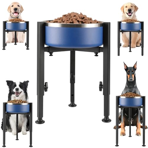 Erhöhter Futterspender für Haustiere mit verstellbarer Höhe, blauer Ständer und Edelstahlnapf, perfekt für Hunde Erhöhter Futterspender für Haustiere mit verstellbarer Höhe, blauer Ständer und Edelstahlnapf, perfekt für Hunde von Generic