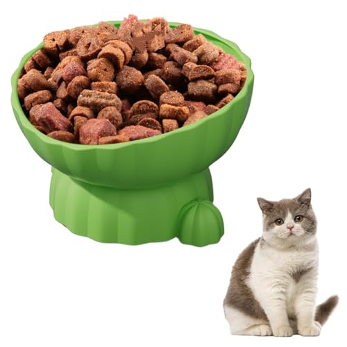 Erhöhter Katzenfutternapf, Katzenfutter Fütterung Bewässerungsschale Erhöht, Indoor Pet Feeding Solution mit großem Kaliber und Boden für Joghurt, Butter, Beef Jerky von Generic