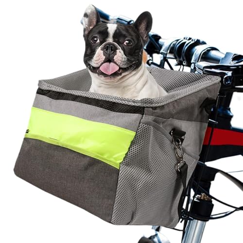 Fahrradträger für Hunde – Haustierkorb fürs Fahrrad, Haustiertasche mit sicherem und komfortablem Design | Tragbare Reisetragetasche für Hunde, komfortable Haustiertragetasche mit weichen Seiten, Fahr von Generic