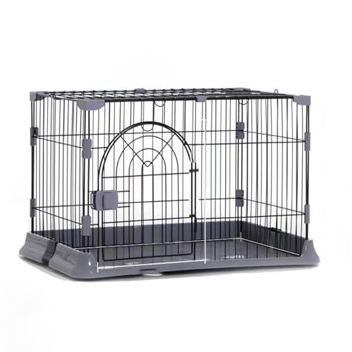 Faltbare Hundebox Übergroße Space Top Removable Skylight Hundebox, Geeignet für Mittlere und Große Hunde Grün Grau Rosa(Gray,100 * 65 * 60cm) von Generic