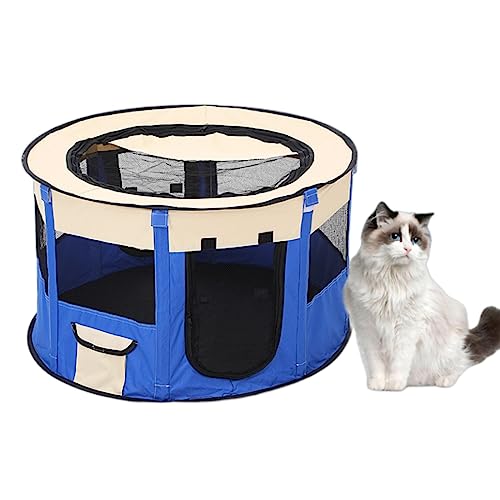 Faltbares Hundegehege für Outdoor-Ausflüge und Camping – Multifunktionale Hundebox für Auto und Zuhause – Gemütliches Katzenhaus für Unterschlupf und Sonnenbaden – Tragbares Katzengehege (L) von Generic