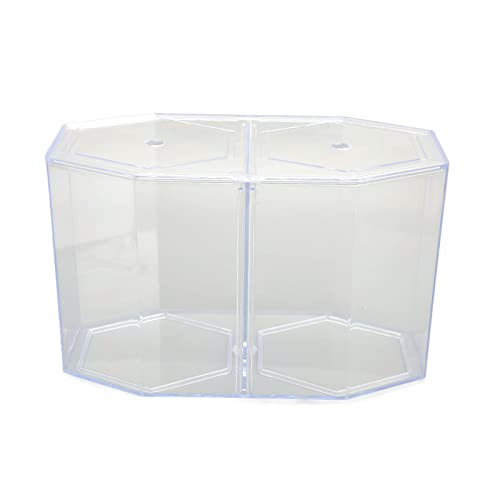 Fischzuchtbox, Aquarium-Zuchtbox, Kunststoff-Aquarium-Fisch-Zuchtbox, Transparente Achteckige Fisch-Isolationsbox, Aquarium-Trennwand mit 2 Abschnitten, Design für die Zucht, von Generic