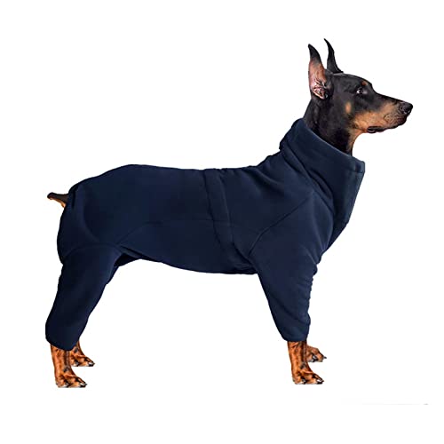 Fleece-Hundemantel für kaltes Wetter, Winter Warmer gemütliche Welpenjacken, Schnallen, Schildkrötenkragen, Welpenhemden, Kleidung für kleine, mittelgroße Hunde Regenmantel Hund (Navy, XS) von Generic