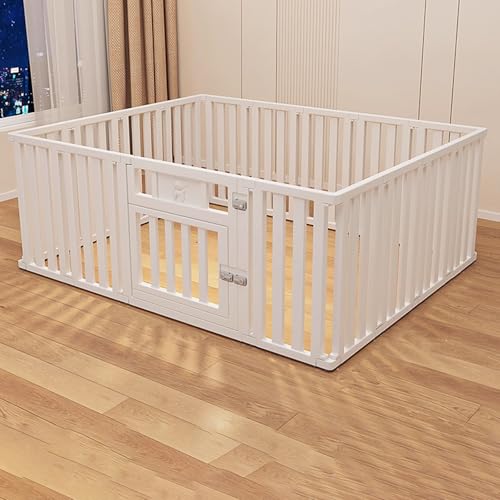 Freigehege für Kaninchen Indoor mit Laufstall for Katzen Katzenhaus Indoor Groß mit Abschließbarer Tür, Stabiles Innengehege for Katzen Leicht zu Reinigen(156 * 126cm*75cm) von Generic