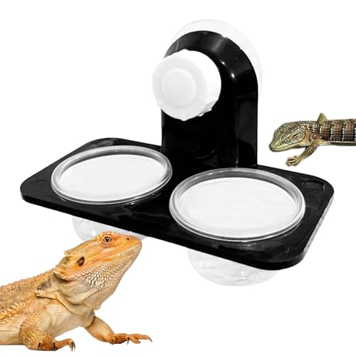 Futter- und Wasserschale für Reptilien, Futterbehälter für Reptilien, Futterschalen und Wasserschale für Eidechsen, kleine Haustier-Futterstation, Zubehör von Generic