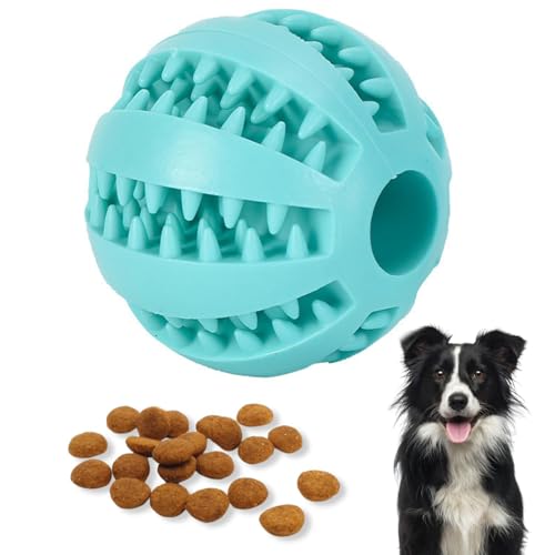 Futterball für Hunde, Hundespielzeug Intelligenz Ball, Hundeball für kleine, mittlere, große Hunde, Welpenspielzeug, Zahnpflege Hundespielzeug (klein 6 cm, blau) von Generic