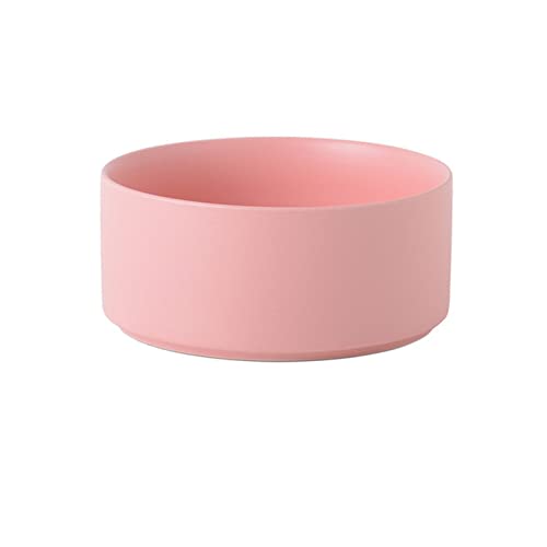 Futternapf Katze Keramik Haustierschüssel Katze Welpen Fütterung liefert Doppel Pet Bowls Hundefutter Wasserzufuhr Hund Zubehör Durable Mehrfarbige Option Geneigter futternapf Katze(Pink,M 850ml) von Generic