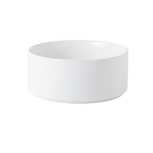 Futternapf Katze Keramik Haustierschüssel Katze Welpen Fütterung liefert Doppel Pet Bowls Hundefutter Wasserzufuhr Hund Zubehör Durable Mehrfarbige Option Geneigter futternapf Katze(White,M 850ml) von Generic