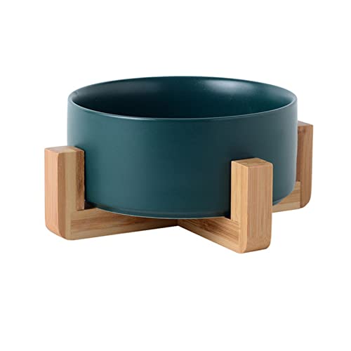 Futternapf katze Keramik Haustierschüssel Katze Welpen Fütterung liefert Doppel Pet Bowls Hundefutter Wasserzufuhr Hund Zubehör Durable Mehrfarbige Option Geneigter futternapf katze(Green upgrade,M 85 von Generic