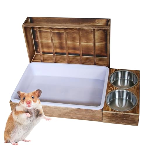 Futterstation für Heu von Kleintieren mit Schüsseln, Futterspender für Kleintiere gegen Abfall für Pet Hamster Chinchilla Futterstation für Heu von Kleintieren mit Schüsseln, Futterspender für Kleintiere gegen Abfall für Pet Hamster Chinchilla von Generic