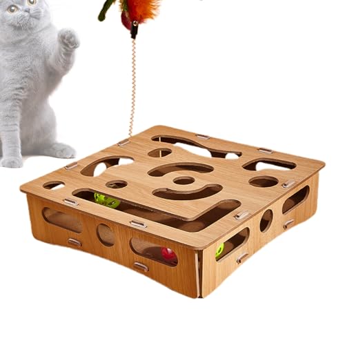 Gat Toys Interactive - Wooden Maze Puzzle Box, Treat Nussing Arricchment Game | Nodomic Relief Activity Center - Lustiges mentale Stimulationsspielzeug für Spaß unterwegs Gat Toys Interactive - Wooden Maze Puzzle Box, Treat Nussing Arricchment Game | Nodomic Relief Activity Center - Lustiges mentale Stimulationsspielzeug für Spaß unterwegs von Generic