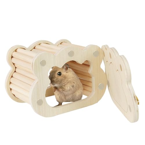 Gemütliches Hamsterversteck | Wald-Mini-Haus | Ein lustiger und stilvoller Nistplatz für Ihren pelzigen Freund – ideales Hamster- und Kleintier-Holzhaus, Lebensräume, dekoratives Versteck zum Spielen, von Generic