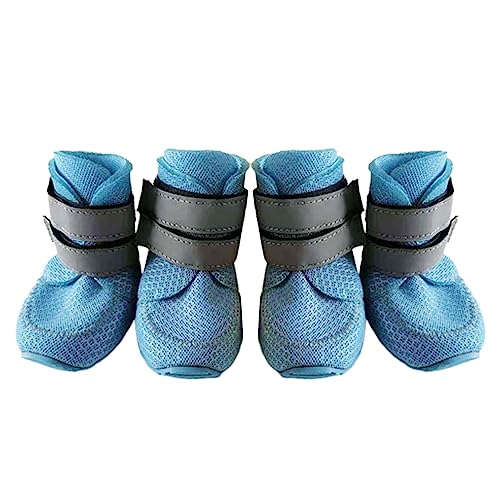 Generic Haustierschuhe, sichere Netzstiefel für Hunde, bequemes Banddesign Blau 55 von Generic