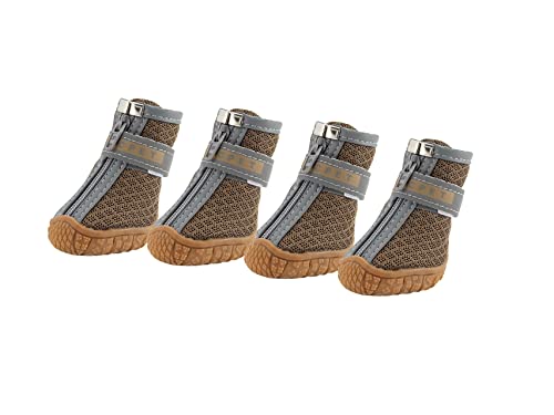 Generic Hundeschuhe Pfotenschutz Schuhe,Atmungsaktive Hundeschuhe für kleine mittelgroße Hunde mit Reflektierenden Riemen,rutschfeste Welpen Wanderstiefel von Generic