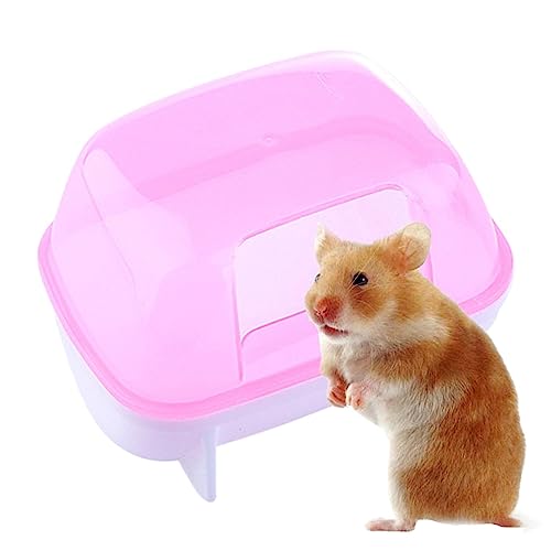 Generic Sandbad für Hamster, Kleines Chinchilla Staubbad Haus, Abnehmbarer Sandbadbehälter Badebox, Stabile Badewanne Toilette für Zwerghamster von Generic