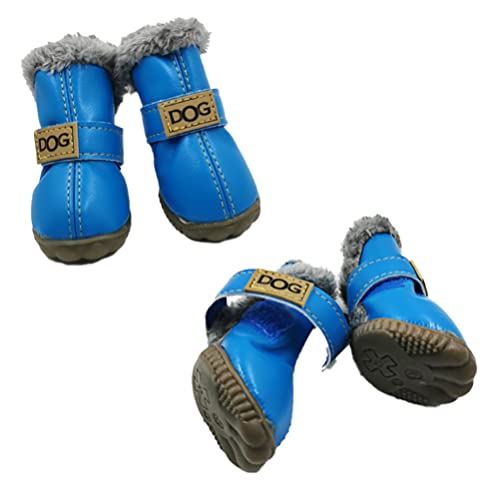 Generic wasserdichte Hundeschuhe, Pfotenschutz Hundestiefel rutschfeste wasserdichte Hundeschuhe, Outdoor Hundeschuhe für Kleine Mittel Große Hunde, 4 Stück von Generic