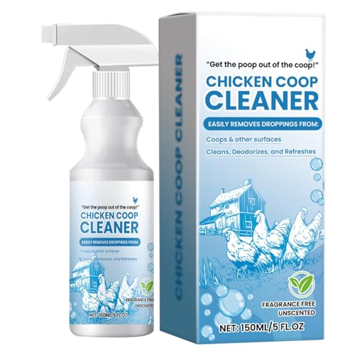 Geruchskontrollspray – Eliminate Chicken Coop, 150 Ml Coop Refresher | Hühnerstall Desodoriert, Beseitigt Natürliche Enzyme, Brutkästen, Nistkästen, Hühnerställe, Kaninchenställe Und Mehr, Weggehendes von Generic