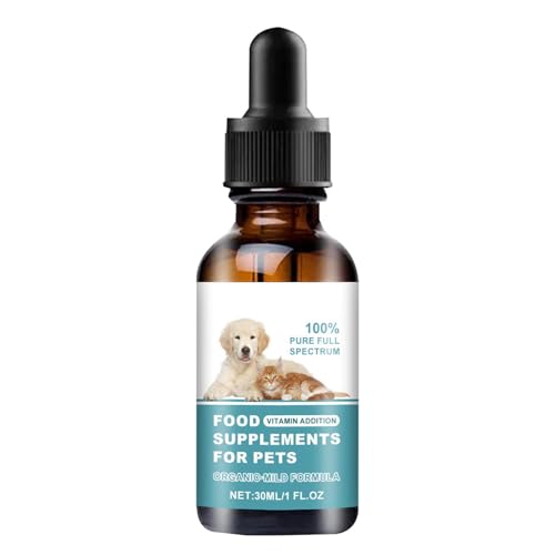 Gesundheitsbedarf für Hunde, Nahrungsergänzungsmittel für Hunde | Körperergänzungsmittel für Haustiere | 30 ml natürliches Nahrungsergänzungsmittel für Hunde und Katzen, professionelle Ergänzung zur K von Generic