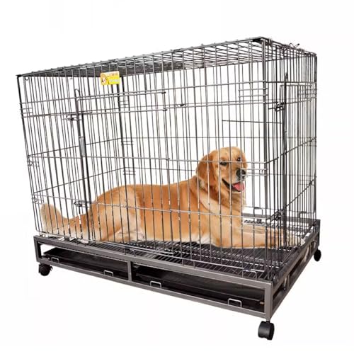 Gitterbox Hund Hundebox Große Hunde Hundetransportbox Faltbar Mit Abnehmbaren Rädern und 2 Türen Extragroßes Haustierhaus Metall Zwei Haken Oben Gitterbox Hund Hundebox Große Hunde Hundetransportbox Faltbar Mit Abnehmbaren Rädern und 2 Türen Extragroßes Haustierhaus Metall Zwei Haken Oben von Generic