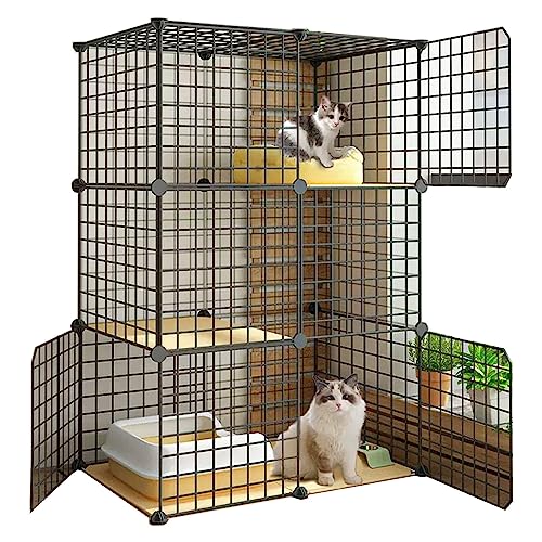 Große Katzenkäfig for Draußen Hergestellt aus Metall und PP-Harz, DIY，Großer Raum, Freie Aufteilung，Geeignet for Kätzchen, Kaninchen, Chinchillas, Hunde (Size : 75 * 39 * 109cm, Color : Type B) von Generic