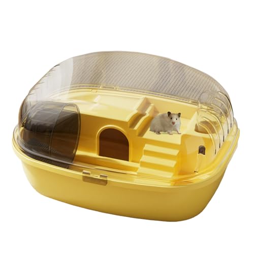 Großer Hamsterkäfig, Lebensraum, Bewegung, Spielen, durchsichtiger Kleintierkäfig für Mäuse, Kurzkopfgleitbeutler, Schweine, Kaninchen SCg236 (Yellow, One Size) von Generic