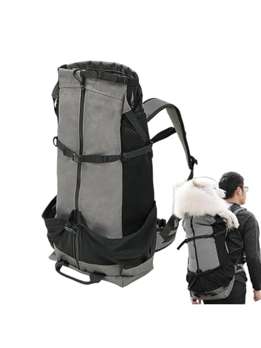 Großer Hunderucksack – Transportbox mit Anti-Haarklemmen-Design | Multifunktionaler Outdoor-Haustierrucksack für Hunde, ausbruchsicher, geräumig, bequem, perfekt zum Wandern, Reisen und für den täglic von Generic