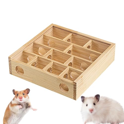 Hamster-Aktivitätszentrum – Holzlabyrinth Für Rennmäuse, Interaktives Spielzeug Für Kleintiere | Unterhaltsames Spielzeug Für Hamster, Rennmäuse, Mäuse Und Pelzige Haustiere von Generic