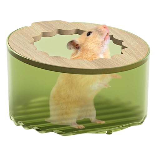 Hamster-Badezimmerbox,Hamster-Sand-Badebehälter | Hamster-Badebox | Reinigungs- und Badezubehör, Stabiler Hamster-Sandkasten, Sandbad, Hamsterdeckel, transparentes Design für Zwerghamster von Generic