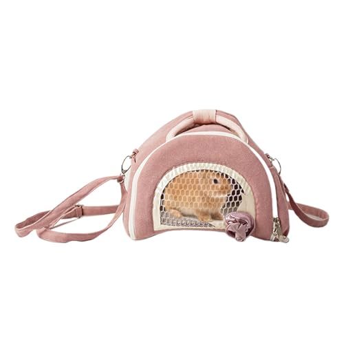 Hamster-Reisetasche – Reisetasche für Kleintiere zum Mitnehmen, Hamster-Outdoor-Tragetasche | Kleine Haustier-Reisehandtaschen mit Schultergurten für Hamster, Hasen, Igel, Vögel, Haustiere von Generic