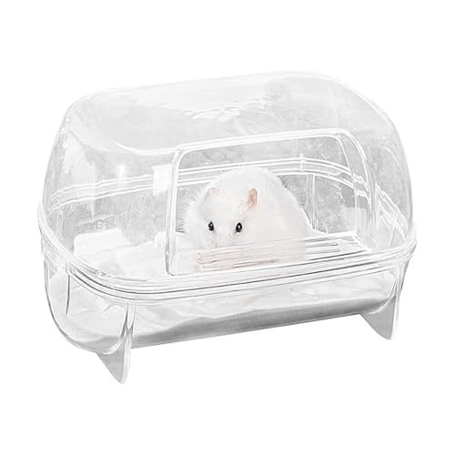 Hamster-Sandbadbehälter – Klarer Sandduschraum | Sandbad zum Graben für Hamster, Rennmäuse, Mäuse, Lemminge, Kleintiere, Katzentoilette, Dekoration von Generic