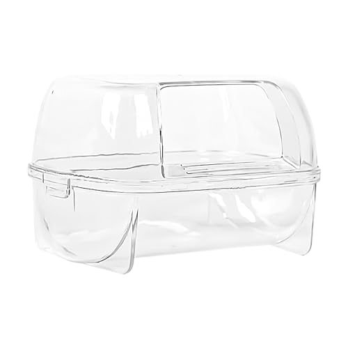 Hamster-Sandbadewanne, Hamstertoilette |. Transparente Kleintier-Duschwanne |. Sandbad für Mini-Haustiere, saubere Pflege für Hamster | von Generic