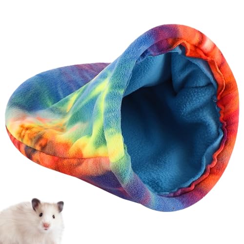 Hamster Schlafsack - Fleece Hamster Schlafsack, weicher Kuschelsack | Wintersack Käfignestbett, Allzweckwaschbarer lebendiger Tier aus Verstecktasche für Zuckergleiter Hamster von Generic