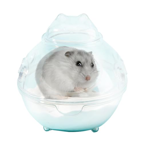 Hamster-Staubbad, Hamster-Sandbad-Box | Transparenter Hamsterbad-Sandkasten in U-Boot-Form - Waschbare Hamster-Badewanne, Badebox für Kleintiere, Toilette, Rennmäuse, Badezimmer, Hamster von Generic