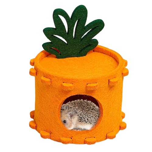 Hamster-Tunnelnest – Filz-Hamsterbett, weiches Ananas-Filz-Hamsterbett | Niedliches, gemütliches Schlafnest-Tunnel-Hamster-Zubehör für kleine Haustiere von Generic