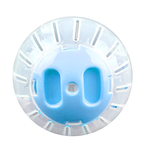 Hamsterkugel 12 cm sicheres Plastik Hamster Rad transparent waschbarer Hamster Käfig Runde Hamsterspielzeug mit hohlem Loch Haustier Vorräte mit Deckel -Blau von Generic