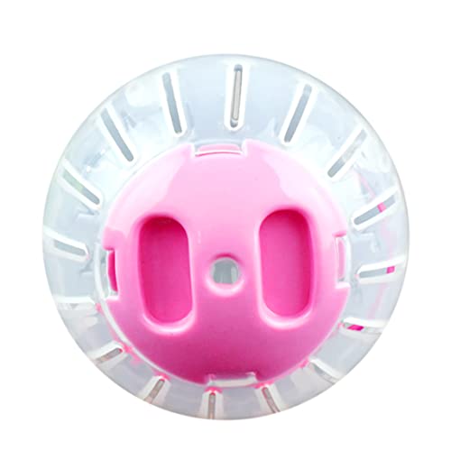 Hamsterkugel 12 cm sicheres Plastik Hamster Rad transparent waschbarer Hamster Käfig Runde Hamsterspielzeug mit hohlem Loch Haustier Vorräte mit Deckel Rose von Generic