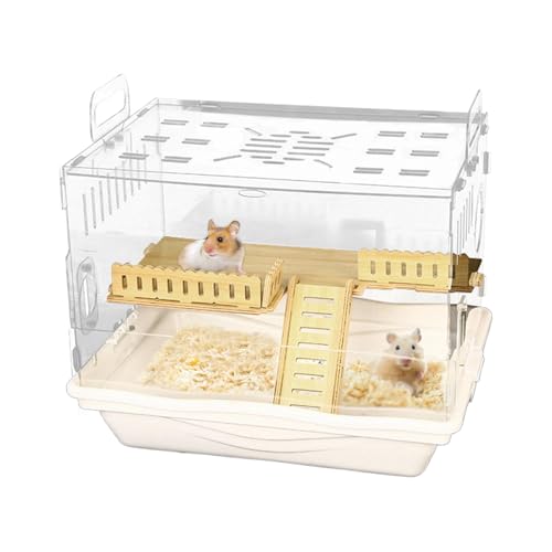 Hamsterlebensraum, klarer Hamster -Käfig, Transparentes Kleinhamsterlebensraum für eine optimale Beobachtung von Haustieren, Easy Assembly atmungsaktiv von Generic