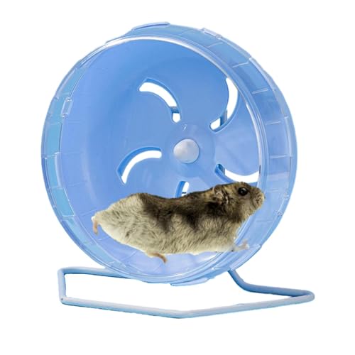 Hamsterrad, glatt drehendes Hamsterrad, leises Hamsterrad mit 2,5 cm Abstand, leises Spinner-Hamster-Laufräder mit verstellbarem Ständer, Zwerghamsterrad für kleine Haustier-Lebensräume von Generic