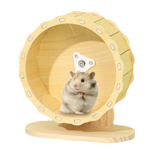 Hamsterrad | Hamster Running - hölzernen Kleintier -Übungsradzubehör Ruhige Spinner Hamsterräder für Mäuse und andere kleine Haustiere von Generic