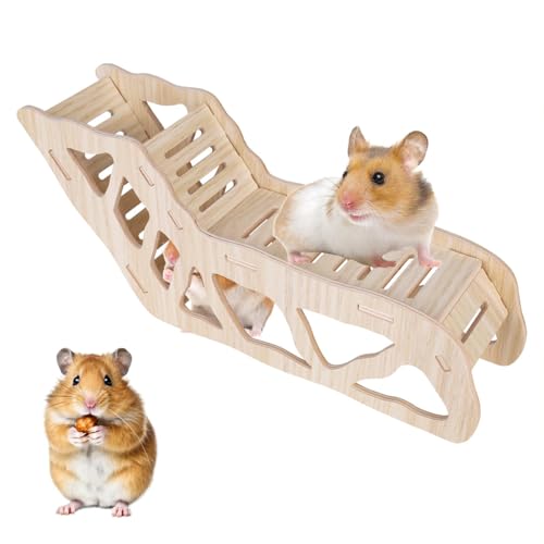 Hamstertunnel mit Treppe – natürliches Versteck für kleine Haustiere, Rennmäuse und Nager – langlebiges Käfigzubehör, einfach zu montierenSpielzeug zum Klettern und Spielen von Generic