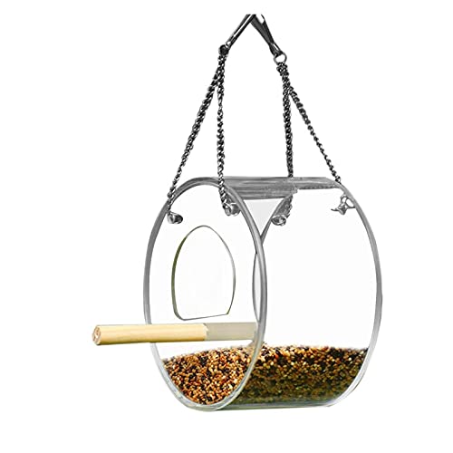 Handfütterung Acryl-Vogel-Feeder Lebensmittel Wasserkarton Anti-Scatter-Papagei-Feeder Cockatiel Lovebird Feeder Pet Vögel Fütterung Deviice ( Color : B ) von Generic