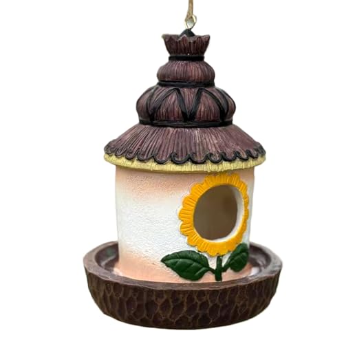 Hangable Bird House - Outdoor Hanging Bird House, Holzvogel Nist Box | Natural Birdhouse Shelter Baummontierter Futtermittelgarten, wetterfestes Design Home für kleine Wilde Vögel Gartengebrauch Hangable Bird House - Outdoor Hanging Bird House, Holzvogel Nist Box | Natural Birdhouse Shelter Baummontierter Futtermittelgarten, wetterfestes Design Home für kleine Wilde Vögel Gartengebrauch von Generic