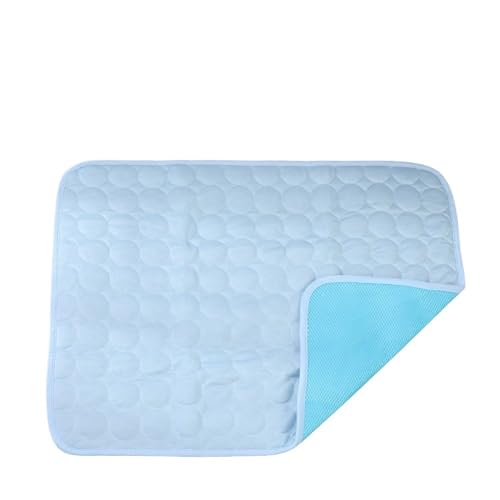 Haustier-EIS-Seidenmatte, Sommer-Kühlmatte, Sofa-Matte, atmungsaktiv, rutschfest, Anti-Biss, Zwinger-Eismatte, Sommer-Kühlmatte for Hunde(Light-Blue,150x100cm) von Generic