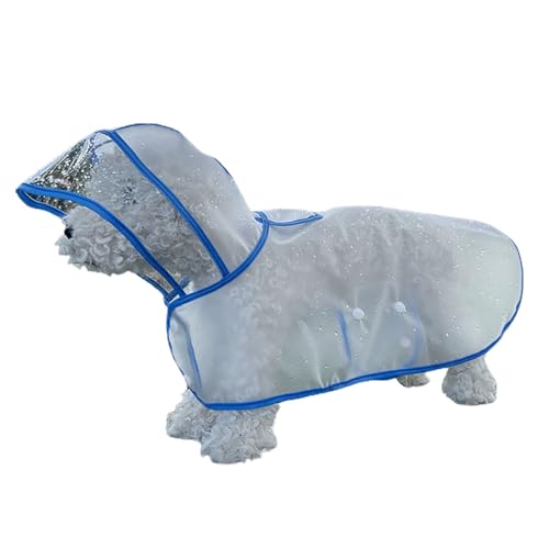 Haustier-Regenmantel, Katze, Hund, Regenponcho, große kleine Hundekleidung, regenfeste Regenausrüstung für den Außenbereich, einfaches An- Ausziehen QcA565 (Blue, XXXL) von Generic