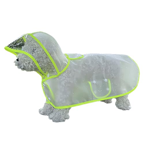 Haustier-Regenmantel, Katze, Hund, Regenponcho, große kleine Hundekleidung, regenfeste Regenausrüstung für den Außenbereich, einfaches An- Ausziehen RbA541 (Green, XS) von Generic