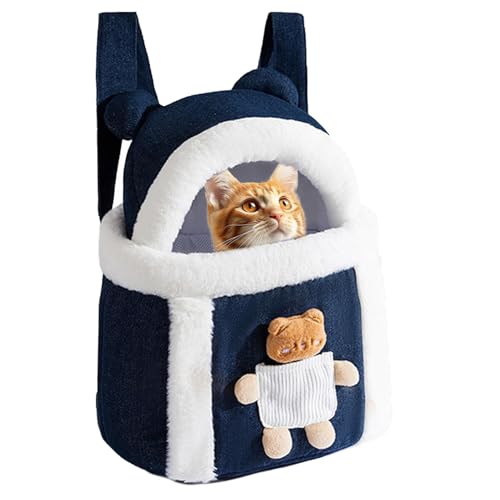 Haustiertransportbox für Hunde, Winter-Katzenrucksack, Reise-Katzenrucksack, Outdoor-Katzentransportbox, Warmer Katzenrucksack, Haustier-Reiserucksack, Katzenrucksack, Hunde- und Katzentranspo von Generic